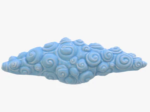cartoon cloud 3D Model