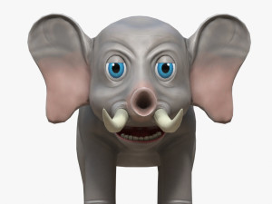 cartoon elephant Modelo 3D