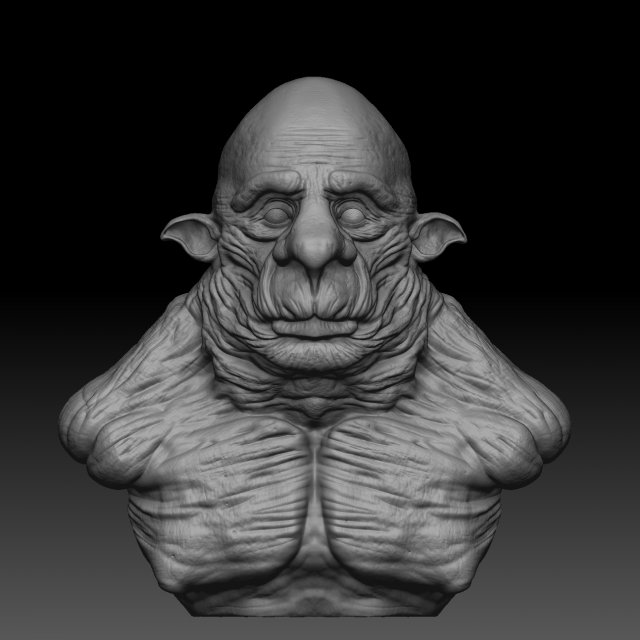 bust troll 3D Модель .c4d .max .obj .3ds .fbx .stl .blend 