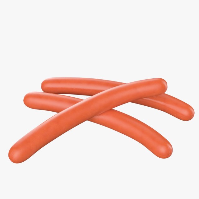 sausage Model 3D .c4d .max .obj .3ds .fbx .stl .blend 