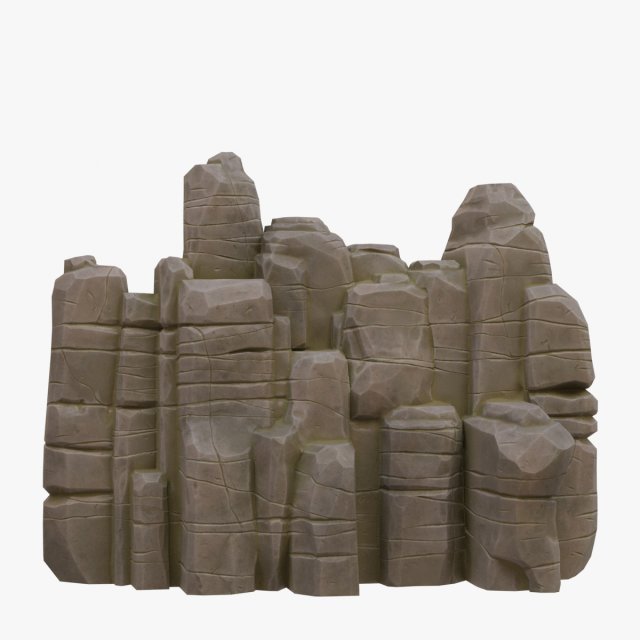 cartoon stone 3D Model .c4d .max .obj .3ds .fbx .stl .blend 