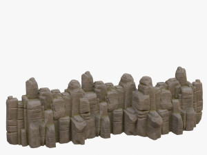 cartoon stone 3D Model