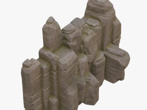 cartoon stone 3D Model