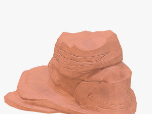 cartoon stone 4 3D Model