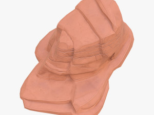 cartoon stone 4 3D Model
