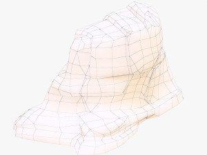 cartoon stone 4 3D Model