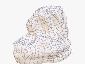 cartoon rock Modelo 3D