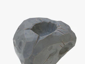 cartoon asteroid 3D Model