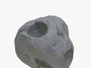 cartoon asteroid 3D Model