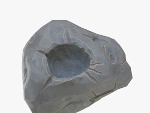 cartoon asteroid 3D Model