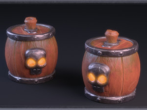 skull barrel 3D मॉडल