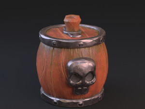 skull barrel 3D Model