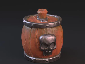 skull barrel 3D Model