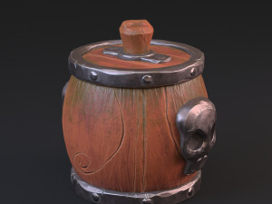 skull barrel 3D Model