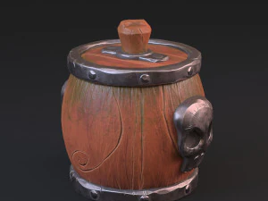 skull barrel 3D Model