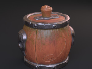 skull barrel 3D Model