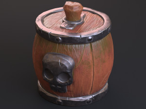 skull barrel 3D Model