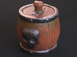 skull barrel 3D Model