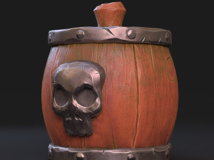 skull barrel 3D Model