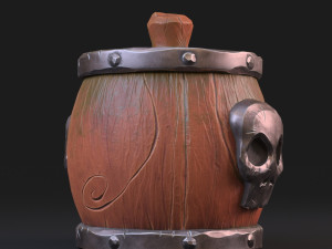 skull barrel 3D Model