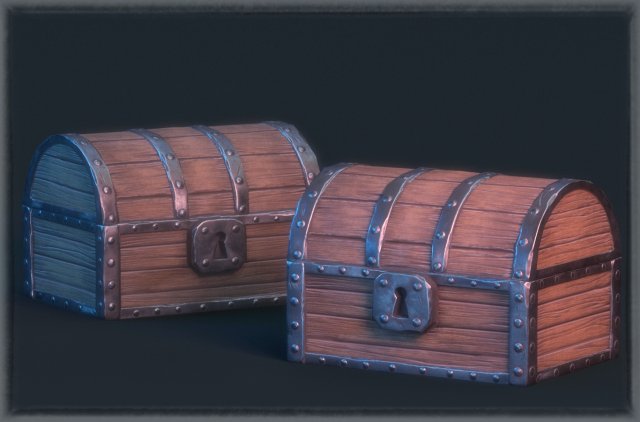 fantasy chest 3D 模型 .c4d .max .obj .3ds .fbx .stl .blend 