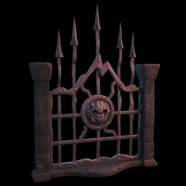 fantasy gate 3D मॉडल .c4d .max .obj .3ds .fbx .stl .blend 