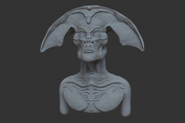 nlo bust 3D-Modell .c4d .max .obj .3ds .fbx .stl .blend 