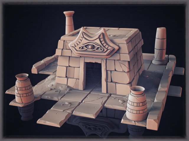 temple high poly Model 3D .c4d .max .obj .3ds .fbx .stl .blend 