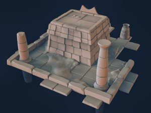 temple high poly Model 3D