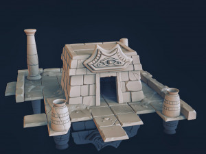 temple high poly Model 3D