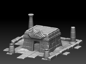 temple high poly Model 3D