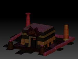 temple high poly Model 3D