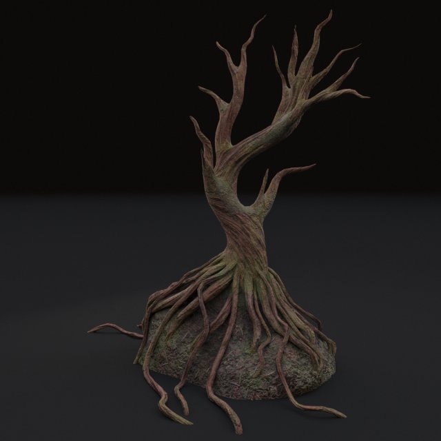 old tree 3D Model .c4d .max .obj .3ds .fbx .stl .blend 