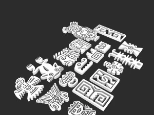 maya ornament 3D Model