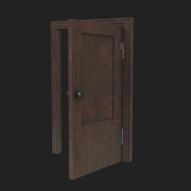 old door 3D 模型 .c4d .max .obj .3ds .fbx .stl .blend 