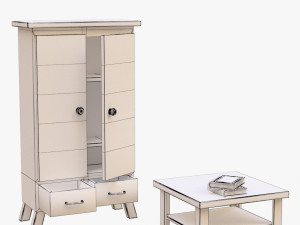cupboard and table Model 3D
