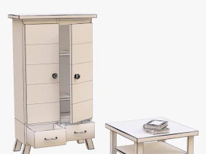 cupboard and table 3D Model