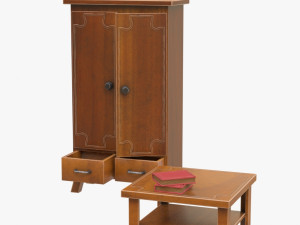 cupboard and table Model 3D
