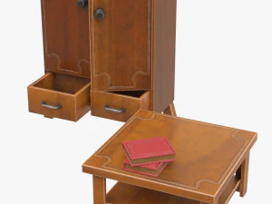 cupboard and table 3D Model