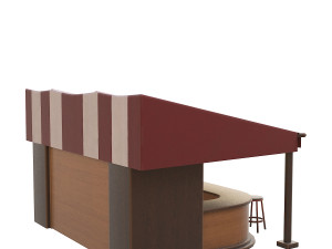 bar counter 3D मॉडल