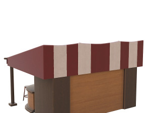 bar counter 3D मॉडल