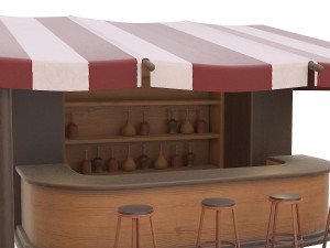 bar counter 3D मॉडल