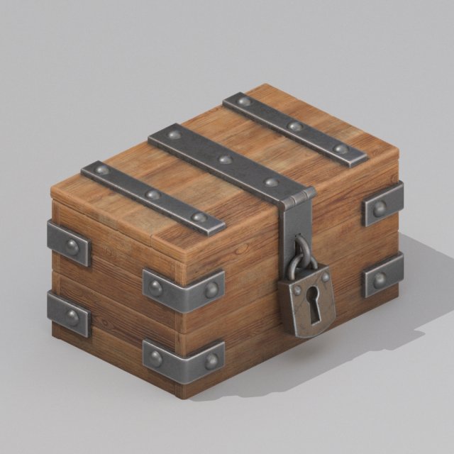 wood box 3D 模型 .c4d .max .obj .3ds .fbx .stl .blend 