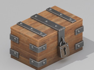 wood box Model 3D