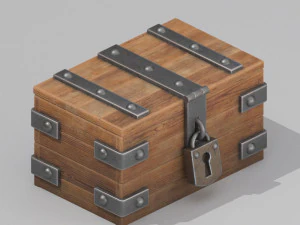 나무 상자 3D 모델