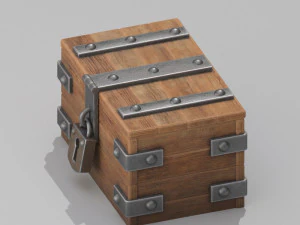 scatola di legno Modello 3D
