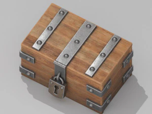 scatola di legno Modello 3D