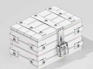 scatola di legno Modello 3D