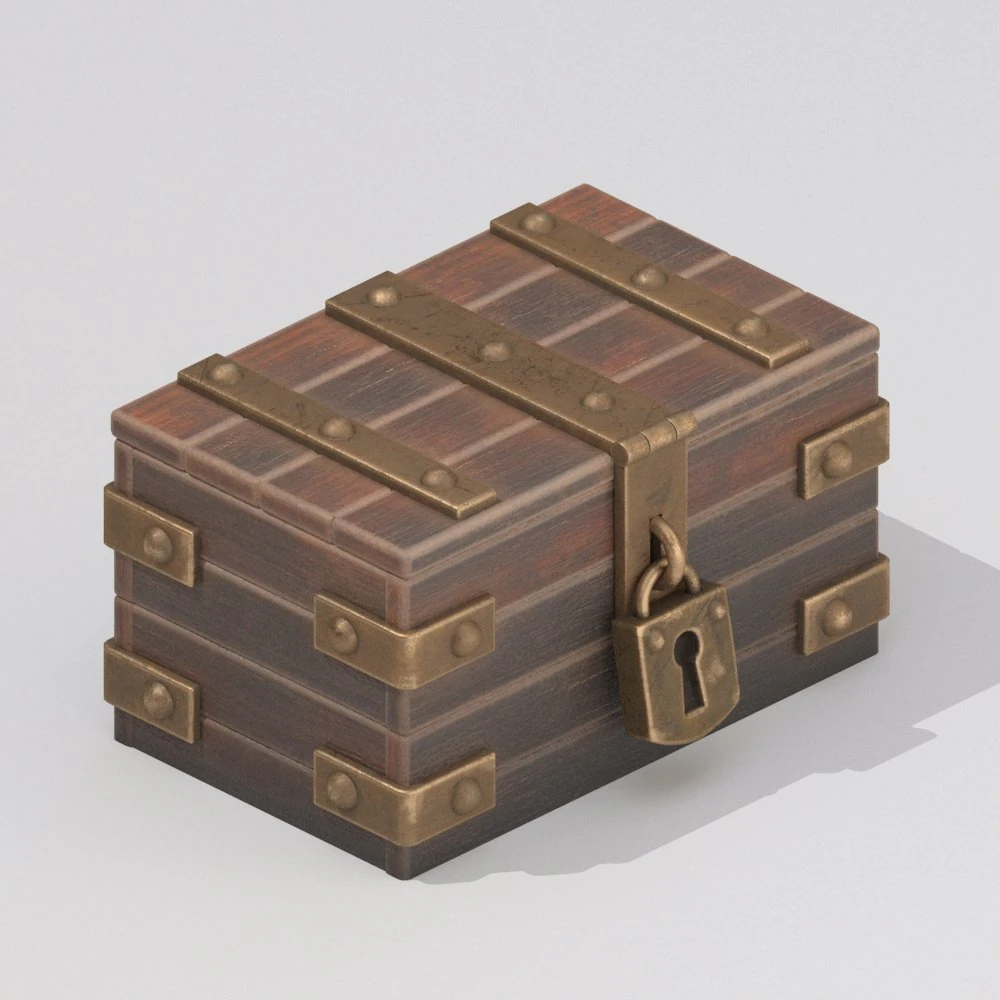 wood box 3D Model .c4d .max .obj .3ds .fbx .stl .blend 