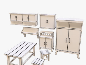 furniture set Modelo 3D